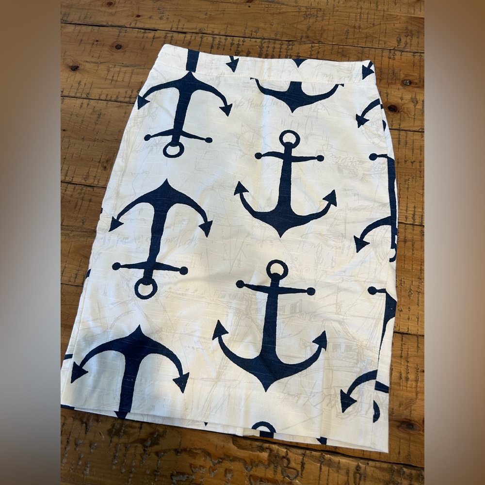 Anchor pencil skirt